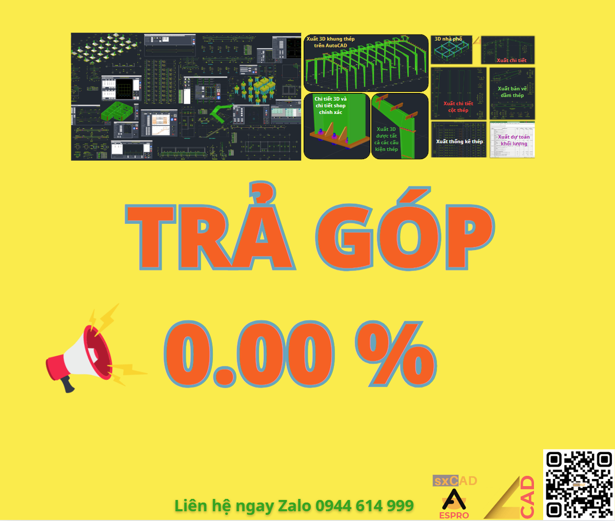 CHÍNH SÁCH TRẢ GÓP PHẦN MỀM SXCAD